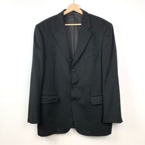 Simons Le 31 Loro Piana Cashmere Blazer Mens Sz 44R Black Quiet Luxury 3 Buttons